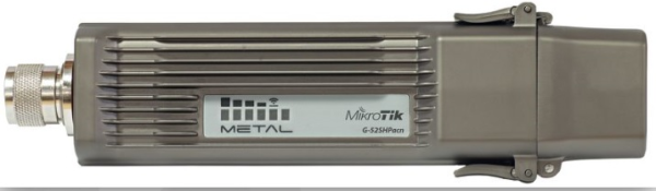 MikroTik Metal 52 ac with Nmale connector, 720MHz CPU, 64MB RAM, 1 x Gigabit LAN, 1 x built-in high power 2.4/5GHz 802.11a/b/g/n/ac wireless, RouterOS L4, metal case, mounting loops, PoE, PSU, Omni an MikroTik Metal 52 ac with Nmale connector, 720MHz CPU, 64MB RAM, 1 x Gigabit LAN, 1 x built-in high power 2.4/5GHz 802.11a/b/g/n/ac wireless, RouterOS L4, metal case, mounting loops, PoE, PSU, Omni an
