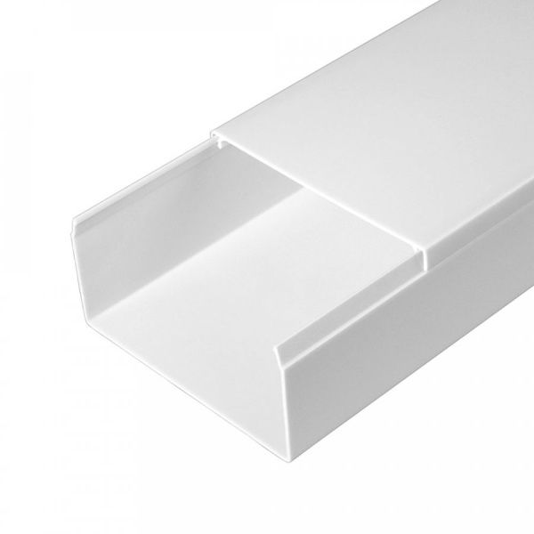 Кабель-канал белый 2-й замок 80х40 мм (12м/уп)