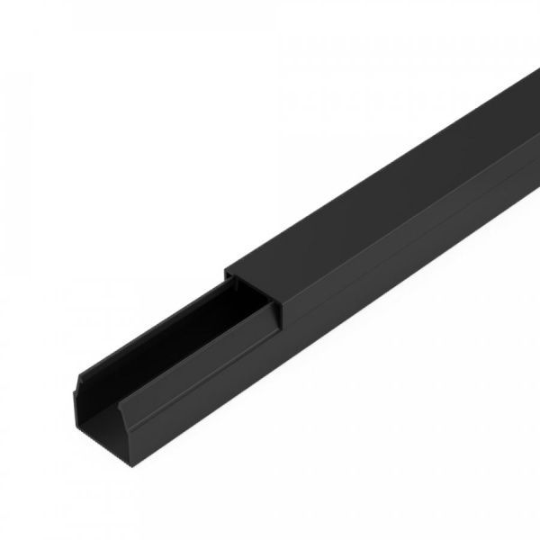 Кабель-канал чёрный 2-й замок 12х12 мм (120м/уп)