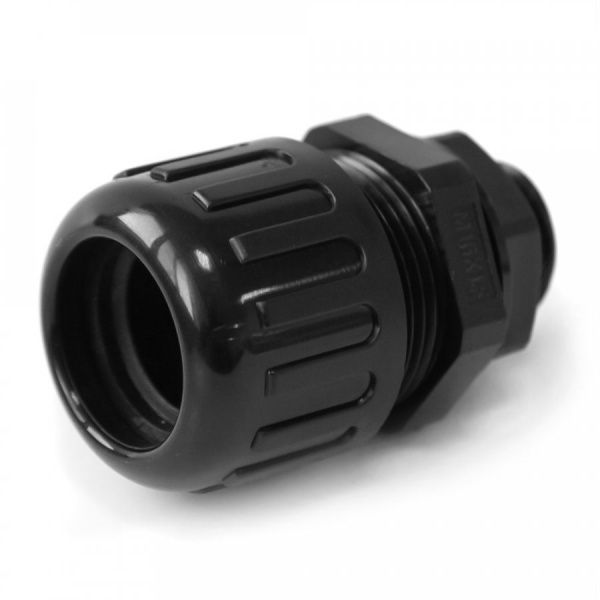 Муфта вводная усиленная (IP68) для гофрированных труб чёрная ВМУ-ГТ-16 (М16)