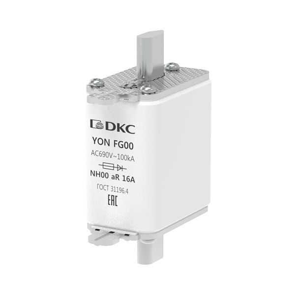 Предохранитель YON ножевого типа FG00 16А 690V характеристика aR