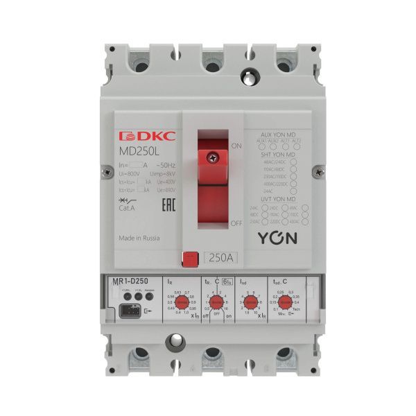 Авт. выкл. YON MD250H-MR1 3P 250А 65kA Ir 0.4…1xIn Isd 1.5…10xIn