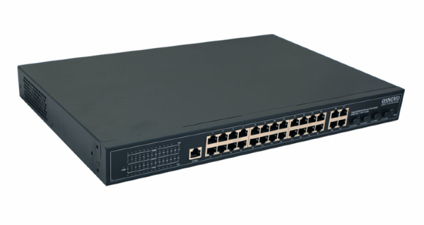 OSNOVO SW-8244/L(400W) Управляемый L2+ PoE коммутатор Gigabit Ethernet на 24 RJ45 PoE + 4 x GE Combo Uplink порта. Порты: 2 x GE (10/100/1000Base-T) с PoE (до 90W, A+B) + 22 x GE (10/100/1000Base-T) с