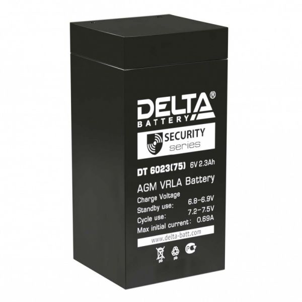 Аккумуляторная батарея Delta DT 6023 (75)