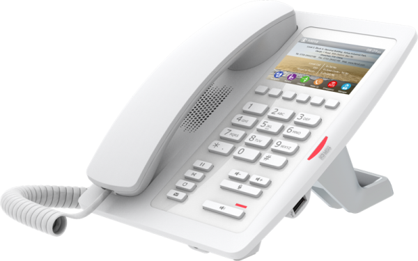 Fanvil H5W, 2 SIP-акк., 3.5", 480x320 Цвет. экран, POE, БП в комп., 2x100 Mbps, Wi-Fi, Белый, 6 прог. клав.