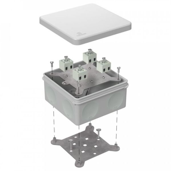 Коробка огнестойкая для о/п двухкомпонентная 60-0300-FR2.5-8 Е15-Е120 RAL7035 100х100х50 (14 шт/кор)