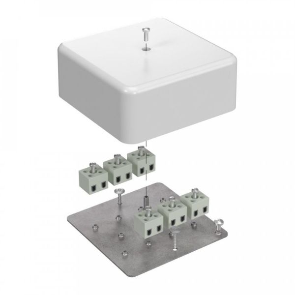 Коробка огнестойкая для кабель-канала 40-0470-FR2.5-12 Е15-Е120 RAL9003 103х103х45 (22 шт/кор)