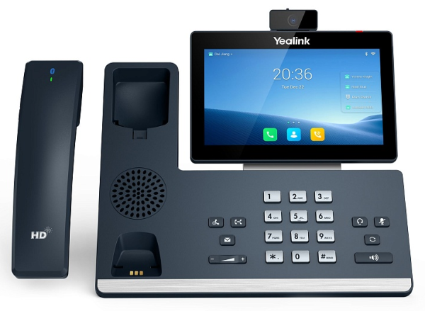 YEALINK SIP-T58W Pro with camera,  16 аккаунтов, цветной сенсорный экран 7" 1024х600, Android, WiFi, Bluetooth трубка, GigE, CAM50, без БП, шт