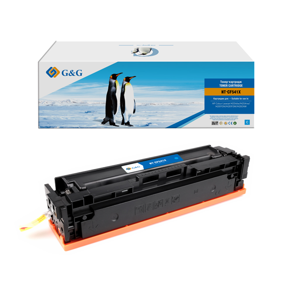Cartridge G&G 203X для HP CLJ M254/M280/M281, с чипом (2500стр.), голубой (аналог CF541X)