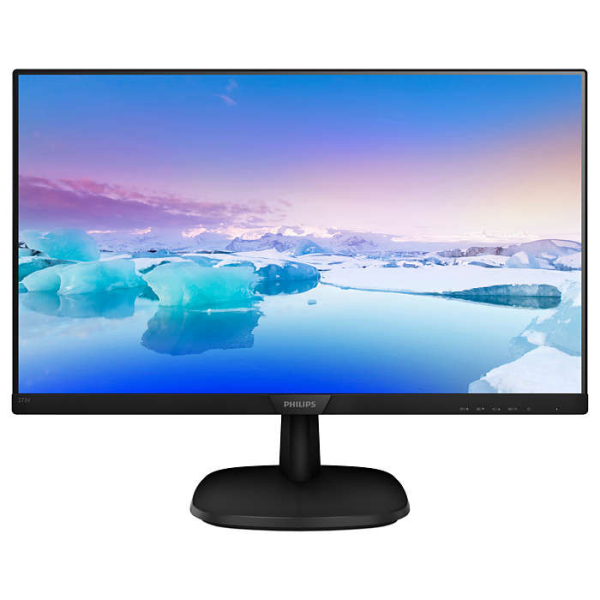 27" Philips 273V7QJAB 1920x1080, WLED, 16:9, IPS, 250cd, 1000:1, 20M:1, 4ms, 178/178, VGA, HDMI, DP, 75Hz, Speakers, Tilt, Внутр, VESA, Black, 3y