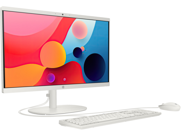 HP 22-dg0008ci NT 21.5" FHD(1920x1080) INTEL N100, 8GB DDR5 4800 (1x8GB), SSD 512Gb, Intel Internal Graphics, noDVD,Rus/Eng kbd&mouse wired, HD Webcam, Cashmere White, FreeDos, 1Y Wty