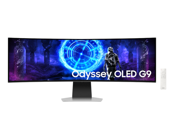 Samsung 49" Odyssey OLED G9 G95SD S49DG952SI Curved (OLED 32:9 5120x1440x240Hz 0,03ms 250cd 1M:1 178/178 1,07B DP; HDMI; Micro HDMI USB-Cx2 SmartTV,WiFi5, BT5.2, RC Spk 2x5W HAS Tilt VESA Silver Samsung 49" Odyssey OLED G9 G95SD S49DG952SI Curved (OLED 32:9 5120x1440x240Hz 0,03ms 250cd 1M:1 178/178 1,07B DP; HDMI; Micro HDMI USB-Cx2 SmartTV,WiFi5, BT5.2, RC Spk 2x5W HAS Tilt VESA Silver