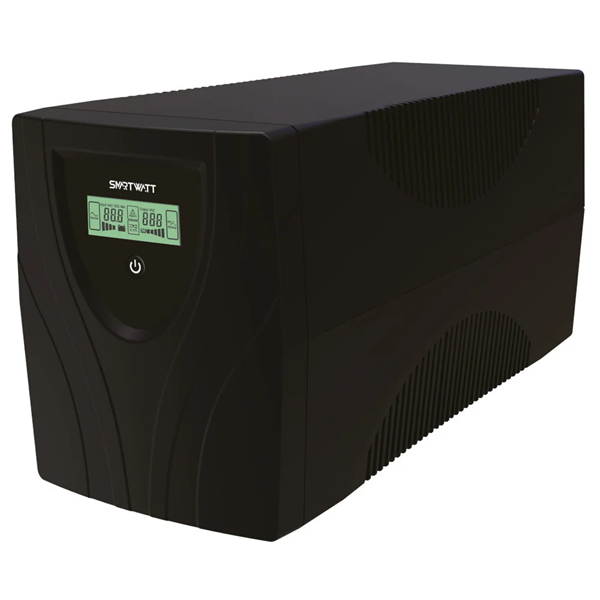 SMARTWATT ИБП линейно-интерактивный SIN, мощность 2000/1400 ВА/Вт, напольный, LCD дисплей, розетки вых: Shuko CEE7/4-3шт., IEC C13-3 шт.