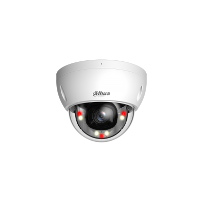 DAHUA Уличная купольная IP-видеокамера с ИИ 2Мп; 1/2.8” CMOS; объектив 2.8мм; WDR(120дБ); чувствительность 0.002лк@F1.6 сжатие: H.265+, H.265, H.264+, H.264, MJPEG; 2 потока до 2Мп@25к/с; видеоаналити
