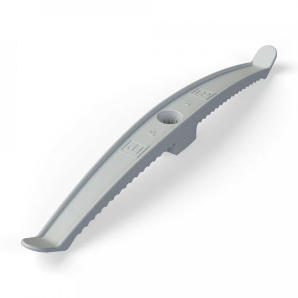 Держатель круглого кабеля двусторонний для прямого монтажа на 16 мест серый (20шт/120шт уп/кор)