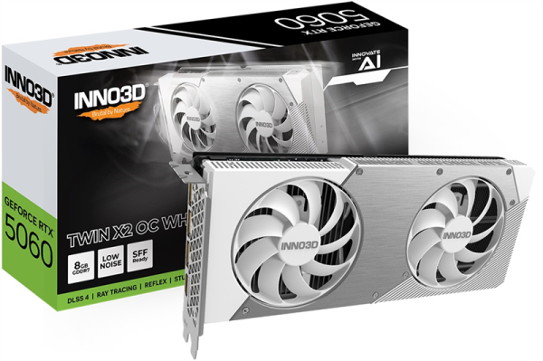 INNO3D RTX 5060 Twin X2 OC WHITE//RTX5060, HDMI, DP*3, 8G,D7