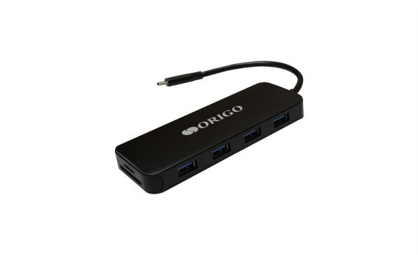 ORIGO Док-станция USB-C, 4xUSB 3.0, 1xUSB-C/PD 3.0, 1x1000Base-T, 1xHDMI, 1xVGA, слот SD/TF/microSD, 1x3,5мм TRRS