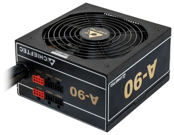 Chieftec PSU GDP-550C 550W A-90 ATX2.3/EPS12V 230V CabMan RT 90%+ 14cm Fan Active PFC Fix:20+4, 8(4+4)p Mod:2x8(6+2)PCI-E,2x(SATAx3),3xMolex+Flop