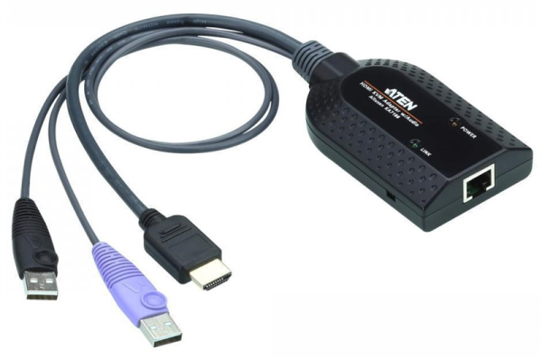 ATEN USB HDMI Virtual Media KVM Adapter Cable (Support Smart Card Reader and Audio De-Embedder)