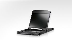 19" 1-Local/Remote Share Access 8-Port Multi-Interface Cat 5 Dual Rail LCD KVM-оборудование over IP switch