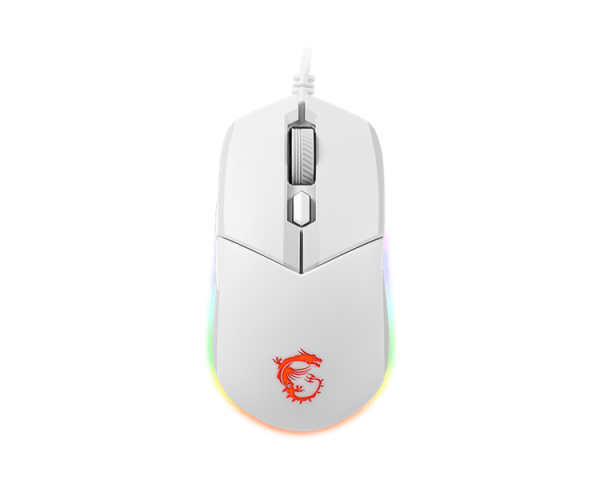 Gaming Mouse MSI Clutch GM11, Wired, DPI 5000, symmetrical design, RGB lighting, White