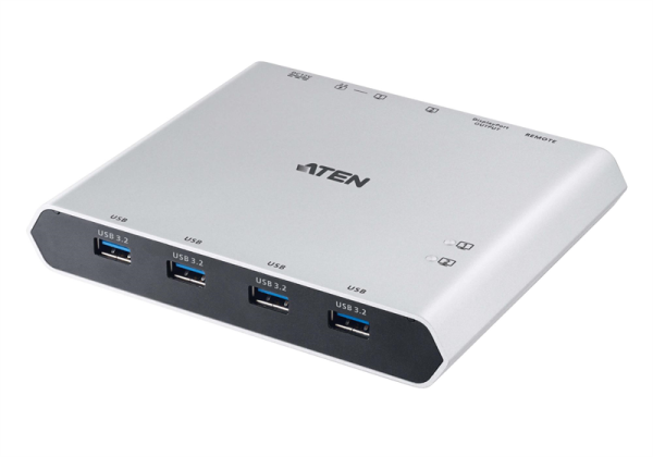 ATEN 2-Port 4K DisplayPort USB-C KVM Dock Switch with Power Pass-through