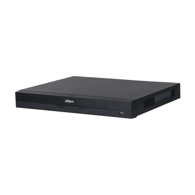 DAHUA 16-канальный IP-видеорегистратор c PoE, 4K, H.265+ и ИИ Входящий поток до 384Мбит/с; сжатие: H.265+, H.265, H.264+, H.264, MJPEG; разрешение записи до 32Мп; накопители: 2 SATA III до 20Тбайт; во
