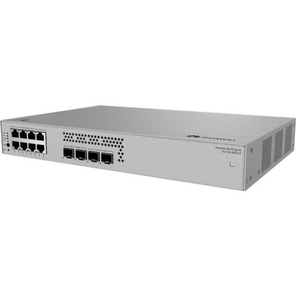 HUAWEI eKit S310S-8P4JX (L2+, 8*10/100/1000BASE-T ports (128 W PoE+), 2*10GE SFP+ ports, 2*2.5GE SFP ports, built-in AC power, Fanless)
