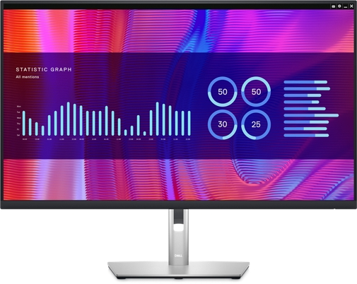 Dell 31.5" P3223DE S/BK ( IPS; 16:9; 350 cd/m2; 1000:1; 2560x1440; 5ms; 178/178; 2xDP; HDMI, USB-C; 4xUSB; RJ45; Swiv; HAS; Pivot)