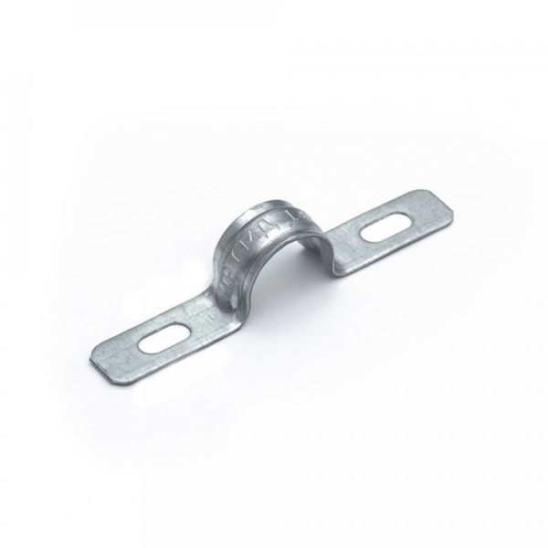 Скоба металлическая двухлапковая усиленная противопожарная СМДУ d14-15 мм (100шт/1200шт уп/кор)