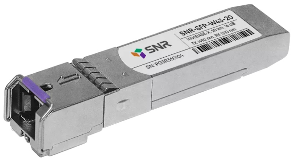 SNR Модуль SFP WDM, дальность до 20км (12dB), 1490/1310nm