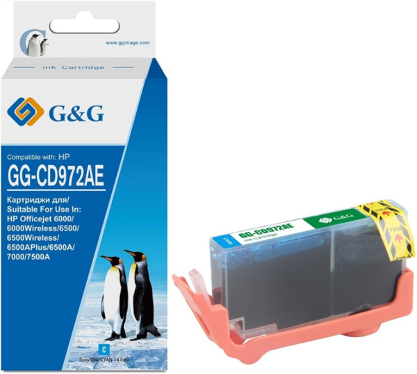 Cartridge G&G 920XL для Officejet 6000/6500/7000/7500, голубой  (700 стр.)