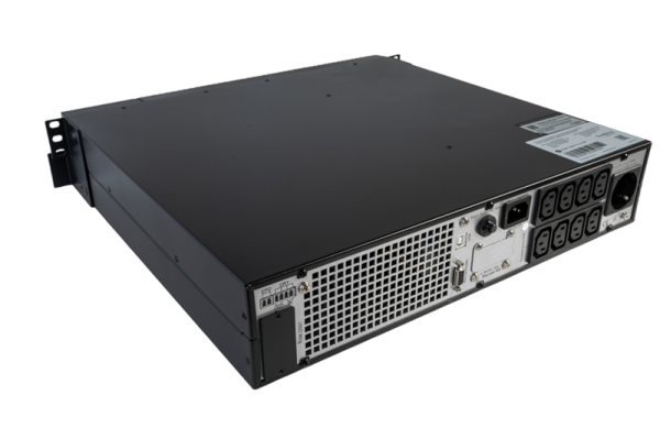 Systeme Electric Smart-Save Online SRT, 1000VA/1000W, On-Line, Extended-run, Rack 2U(Tower convertible), LCD, Out: 8xC13, 1xSchuko, SNMP Intelligent Slot, USB, RS-232, Dry contact