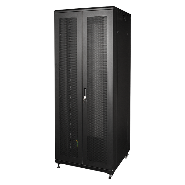 Шкаф 19" Business, 42U 800x1200, черный, передняя дв. перфорир., задняя дв. распашная перфорир.