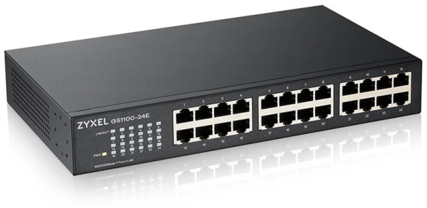 Коммутатор Zyxel GS1100-24E, 24xGE, rack 19", бесшумный