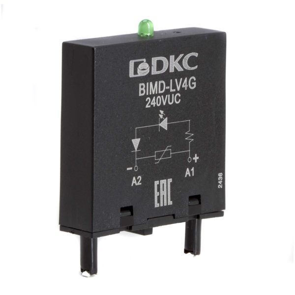 Модуль индикации и защиты, LED зелёный+Варистор (A1+), 240V AC/DC