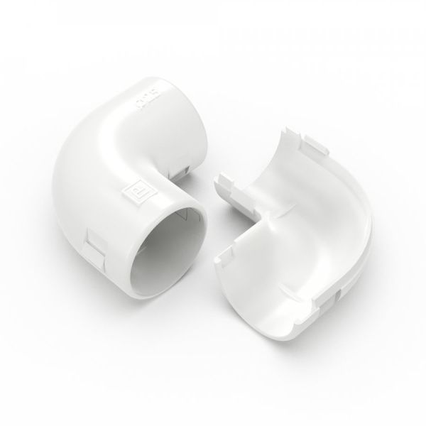 Соединитель угловой разборный белый d25 мм (5шт/300шт уп/кор)