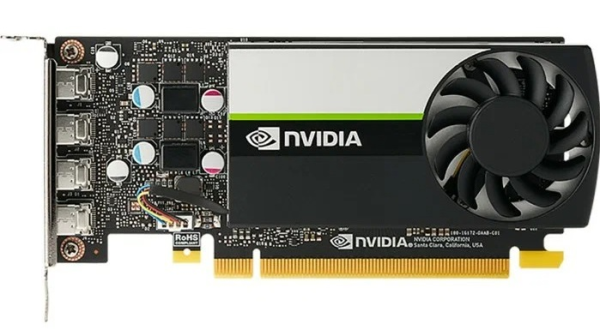 Nvidia Quadro T1000 4GB GDDR6 128-bit; 4 x mDP; RTL box (incl: vga, 4xmDP->DP, FH + low profile planks, docs)