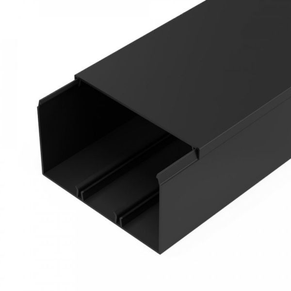 Кабель-канал чёрный 2-й замок 100х60 мм (8м/уп)