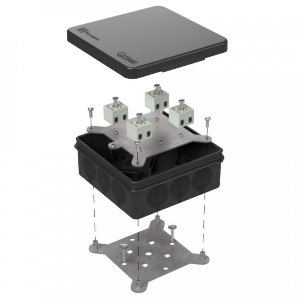 Коробка огнестойкая для о/п двухкомпонентная 60-0303-FR2.5-8 Е15-Е120 RAL9005 100х100х40 (16 шт/кор)