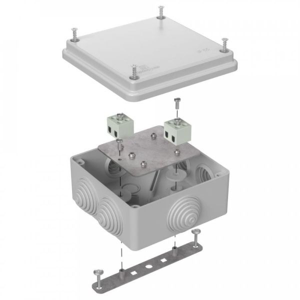 Коробка огнестойкая для о/п 40-0300-FR1.5-4 Е15-Е120 RAL7035 100х100х50 (14 шт/кор)