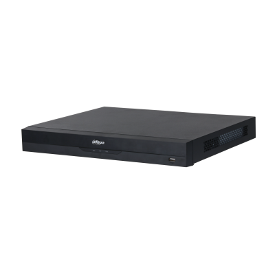 DAHUA 16-канальный IP-видеорегистратор c PoE, 4K, H.265+ и ИИ Входящий поток до 384Мбит/с; сжатие: H.265+, H.265, H.264+, H.264, MJPEG; разрешение записи до 32Мп; накопители: 2 SATA III до 16Тбайт; во
