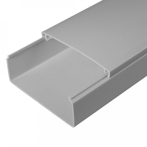 Кабель-канал серый RAL 7035 2-й замок 100х40 мм (24м/уп)