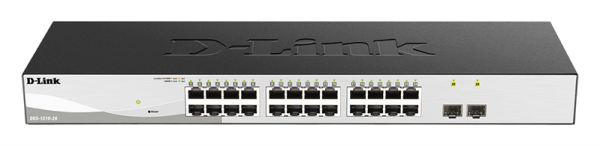 D-Link Smart  L2 Switch 24х1000Base-T, 2х1000Base-X SFP, Compact CLI