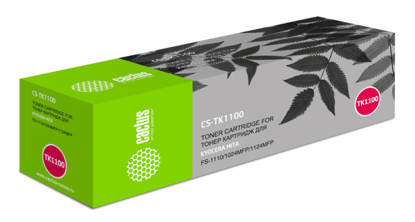 Cactus CS-TK1100 TK-1100 черный (2100стр.) для Kyocera Mita FS-1110/1024MFP/1124MFP