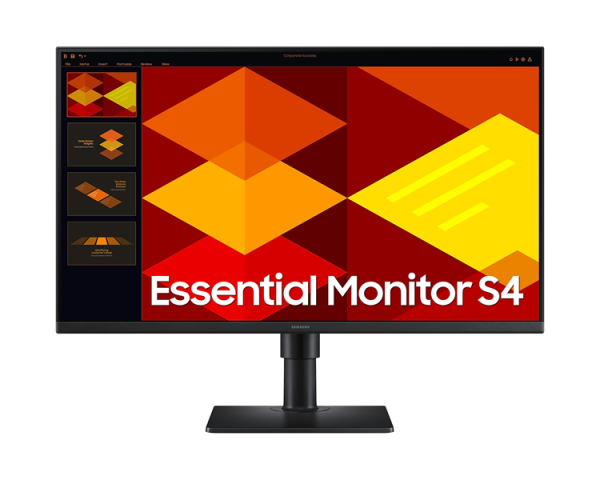 Samsung 27" Essential S4 S40GD S27D400GAI IPS LED 16:9 1920x1080x100Hz 5ms 250cd 1000:1 178/178 2*HDMI DP USB2.0 x2 HAS Tilt Pivot Swivel VESA Black