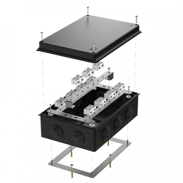 Коробка огнестойкая для о/п 40-0330-FR6.0-4-22-Р Е15-Е60 RAL9005 260х175х90 (7 шт/кор)