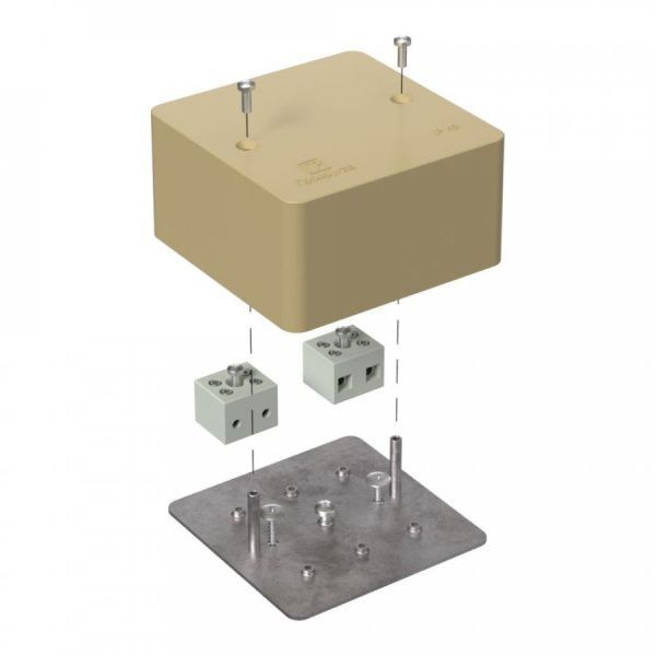 Коробка огнестойкая для кабель-канала 40-0460-FR6.0-4 Е15-Е120 RAL1001 85х85х45 (44 шт/кор)