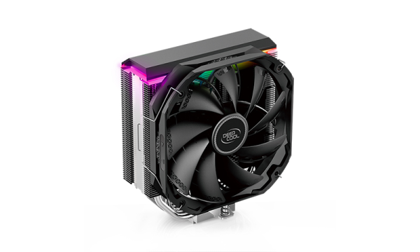 DEEPCOOL AS500 LGA20XX/1700/1200/115X/AM5/AM4 (8шт/кор, TDP 220W, PWM, ARGB Led, Fan 140mm, 5 тепл. трубок ) RET