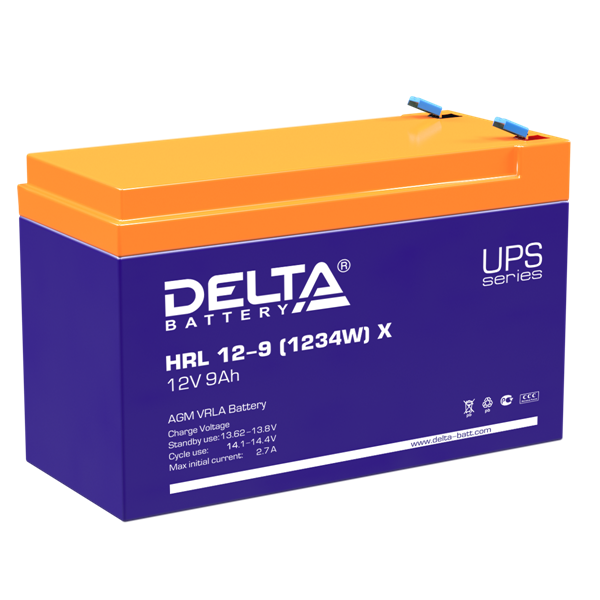 Delta Аккумуляторная батарея HRL 12-9 (1234W) X (12V / 9Ah)